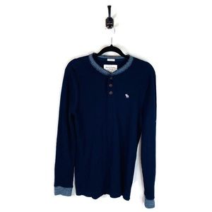 Abercrombie & Fitch | Thermal Henley Blue Large